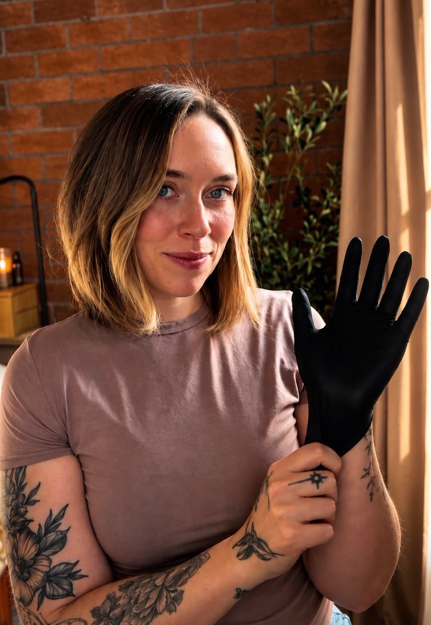 Audrey, founder of NERVÉ Facial Studio, in the studio
